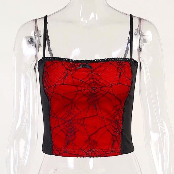 Red spider web🕸🕷 tank top - Picture 7 of 16